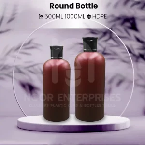 Cosmetic Round HDPE bottle 500ml -1000ml